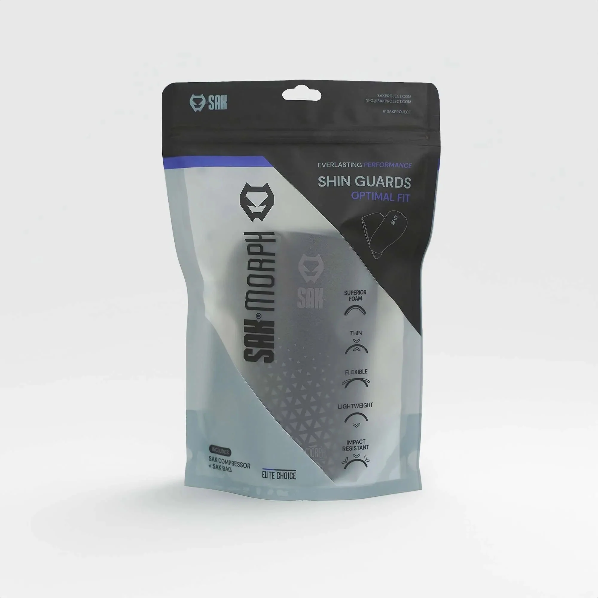 SAK Morph Black Football Shin Guards - Image 4