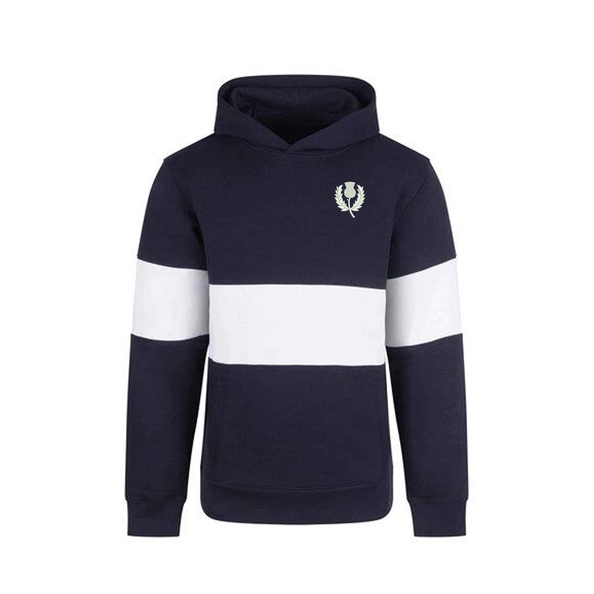 Scotland Retro Rugby Panelled Hoodie - Image 2