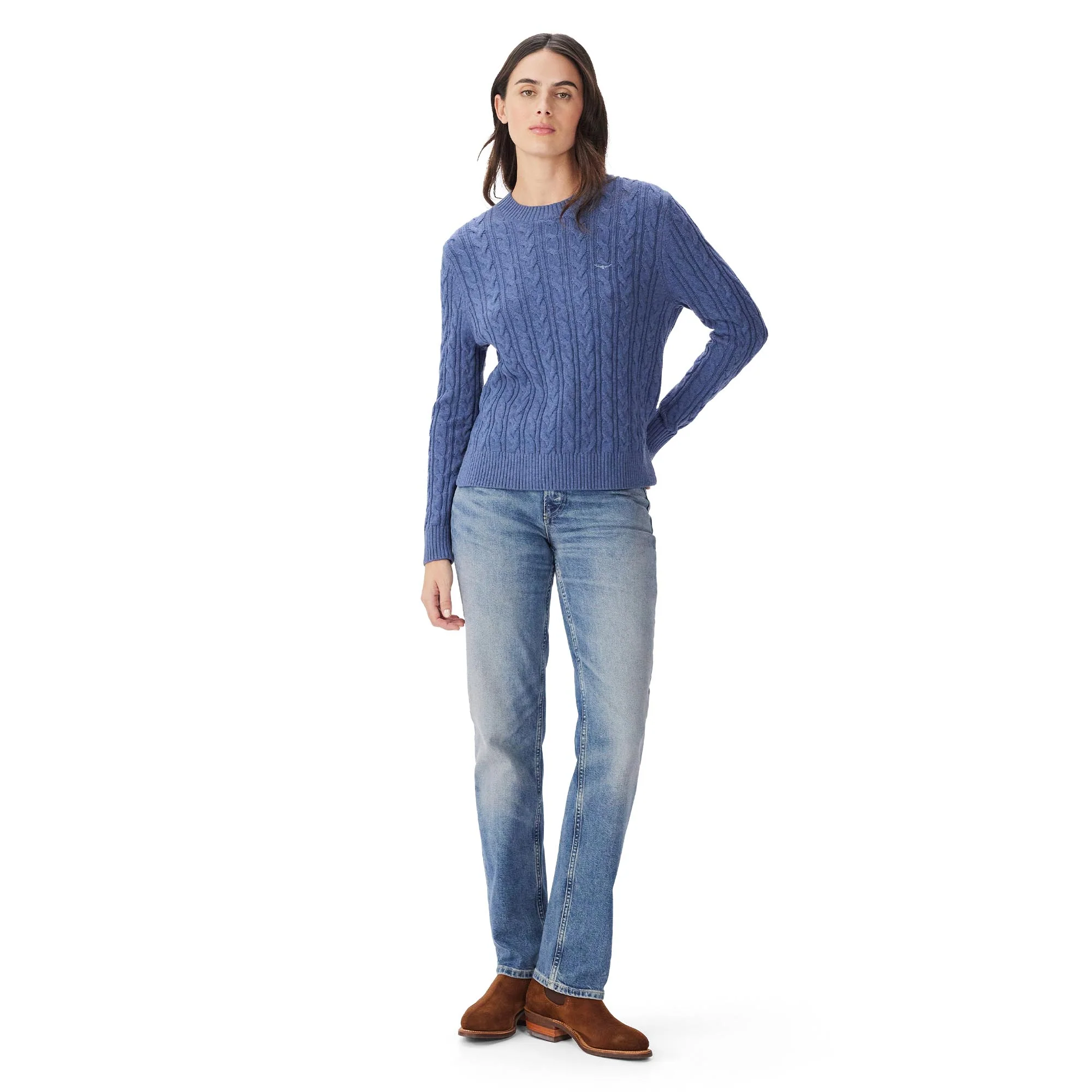Seaforth Cable Knit Sweater Womens - Image 3