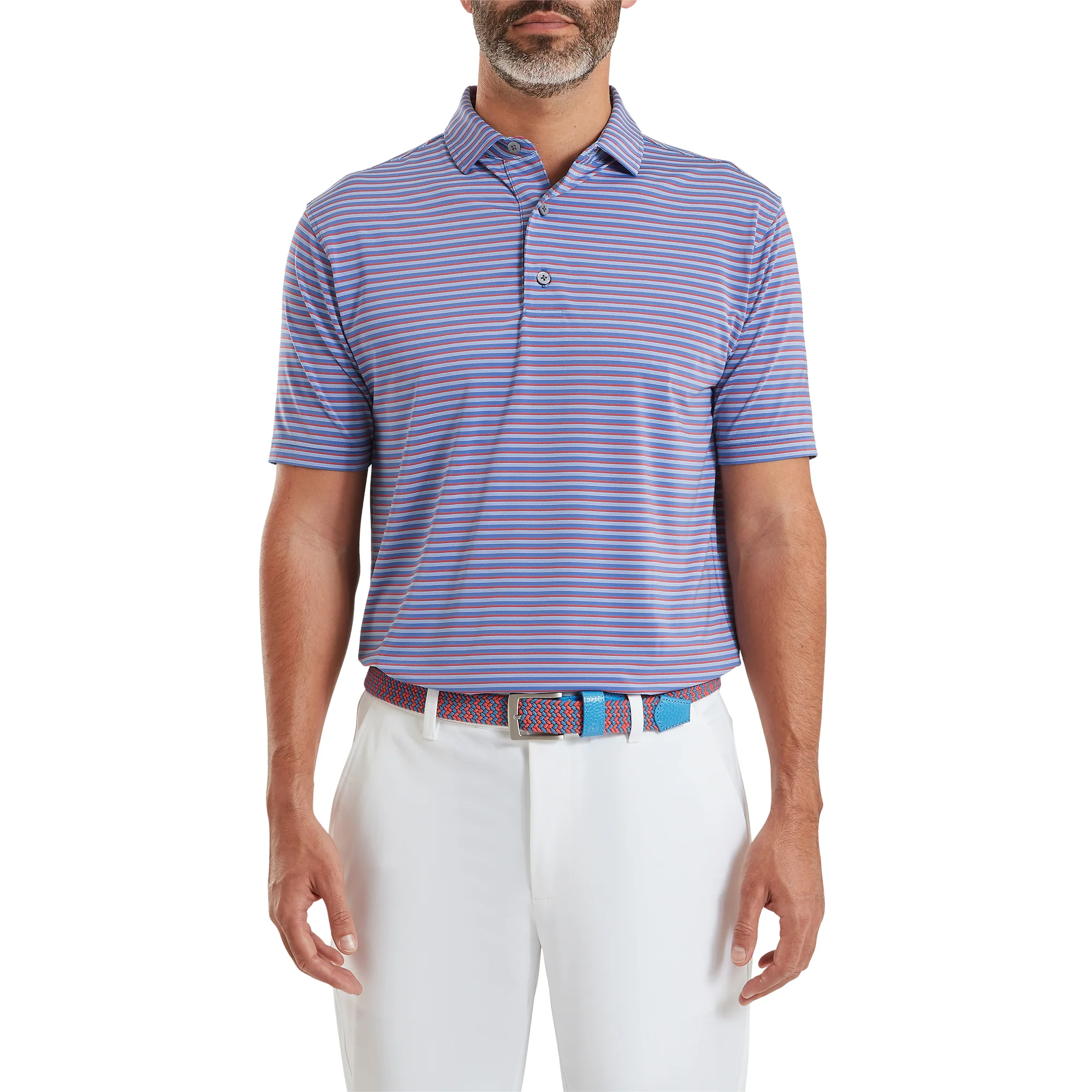 Shadow Stripe Lisle Polo Shirt - Image 2