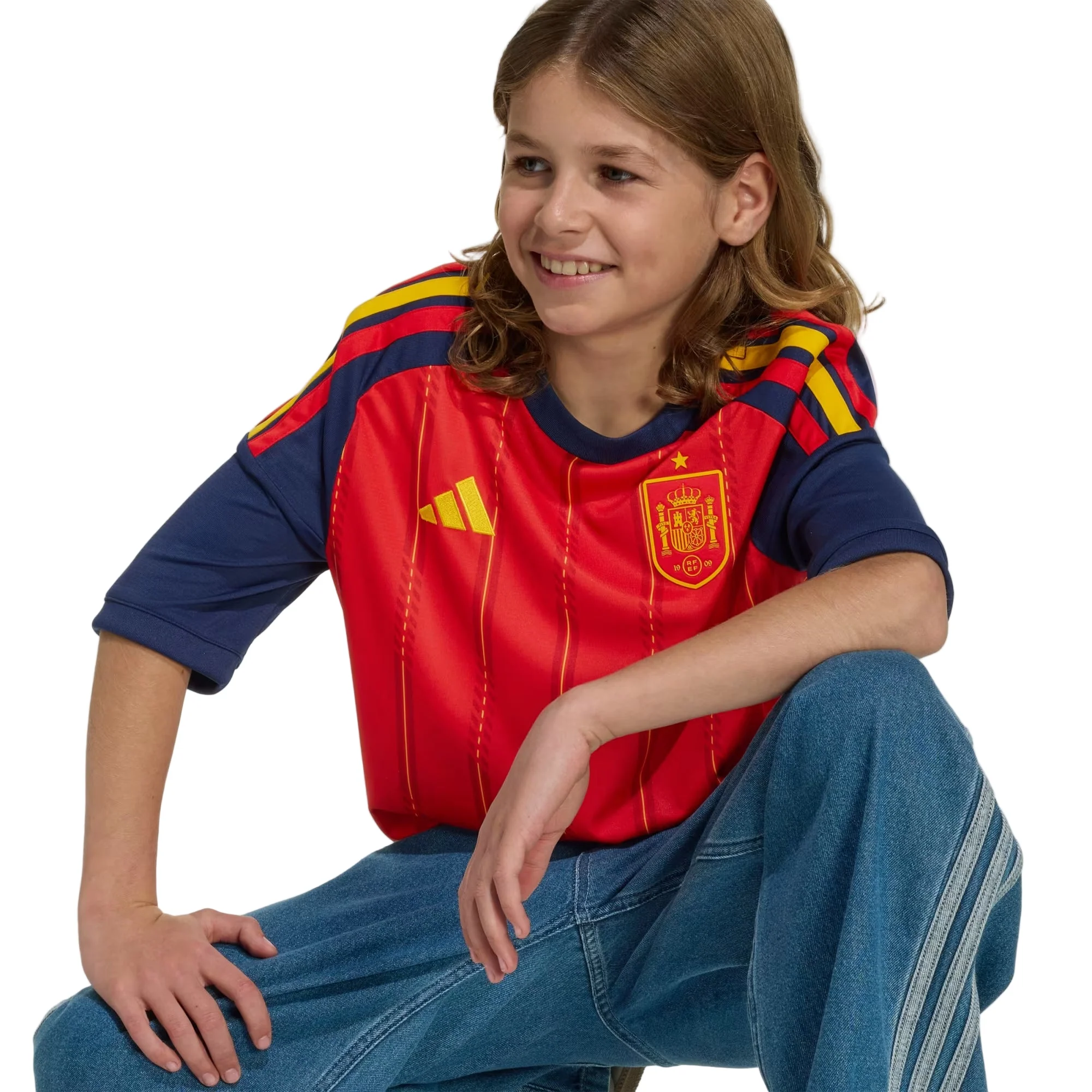 Spain 26 Home Football Shirt Jnr - Image 7