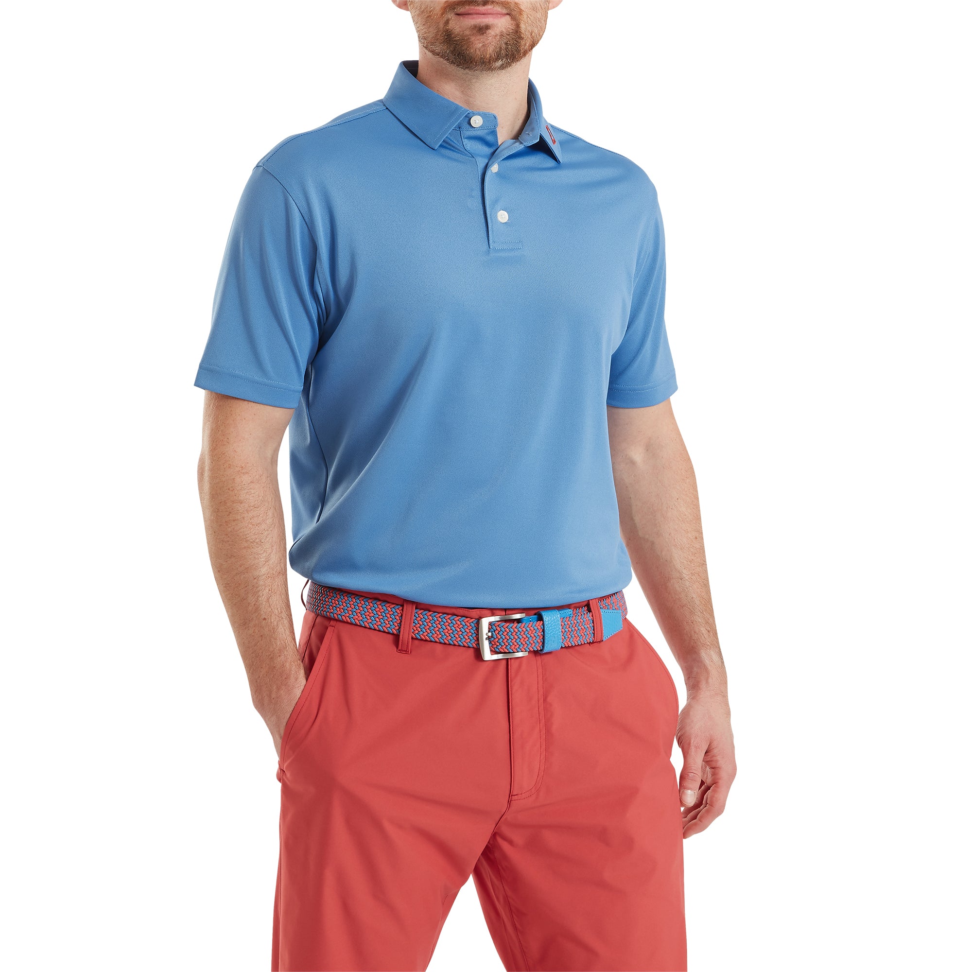 Stretch Pique Solid Polo Shirt - Image 2