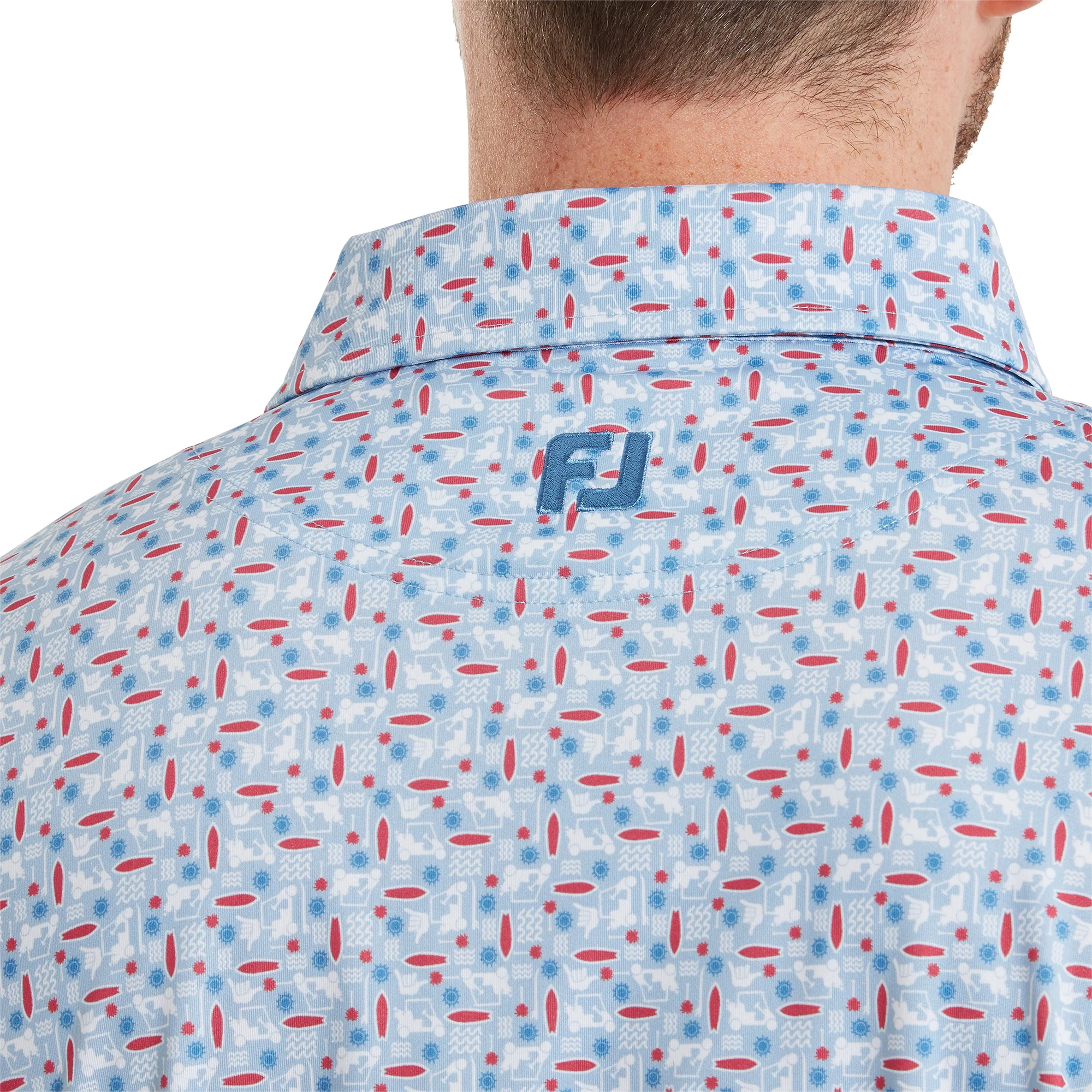 Surfs Up Print Lisle Polo Shirt - Image 4