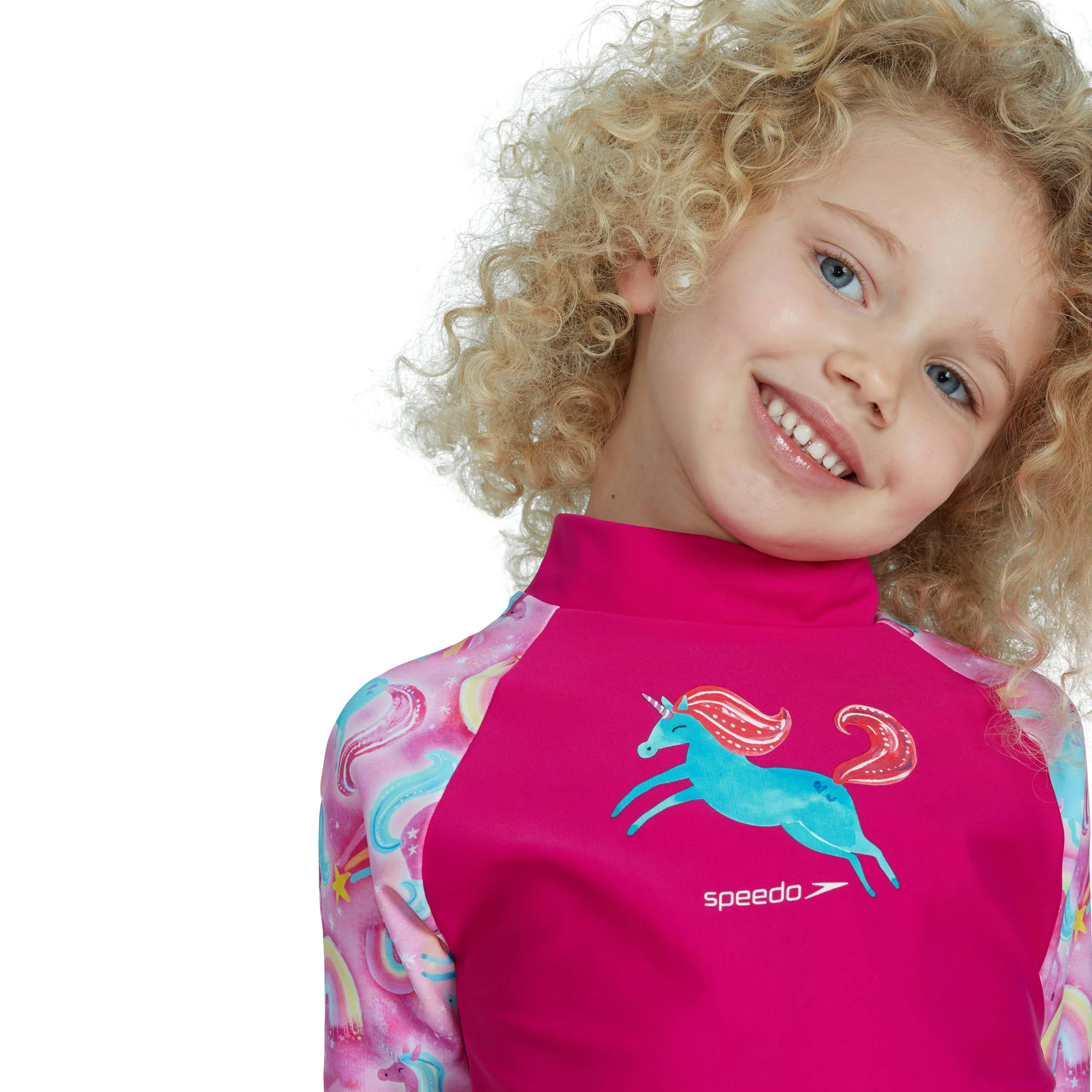 Toddlers Short Sleeve Printed Unicorn Rash Top Set - Image 8