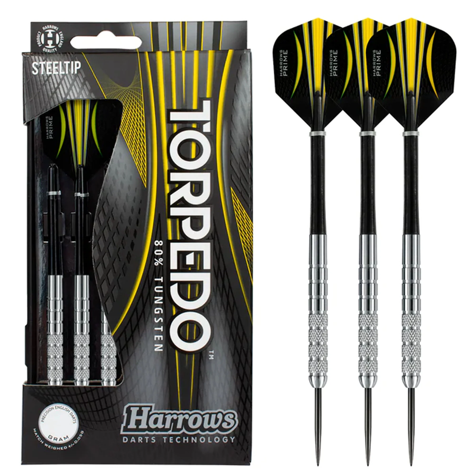 Torpedo 80% Tungsten Darts (Front Knurl) - Steel Tip Darts