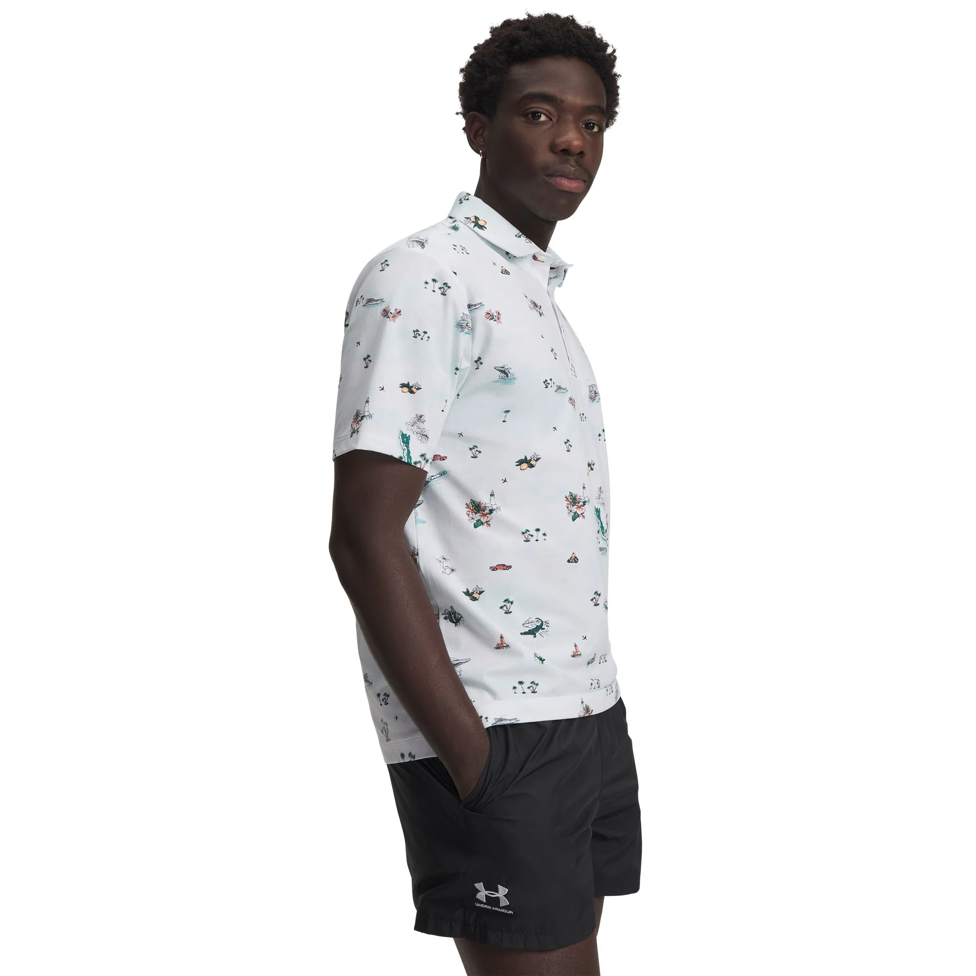 UA ArmourDry Golf Trip Printed Polo Shirt