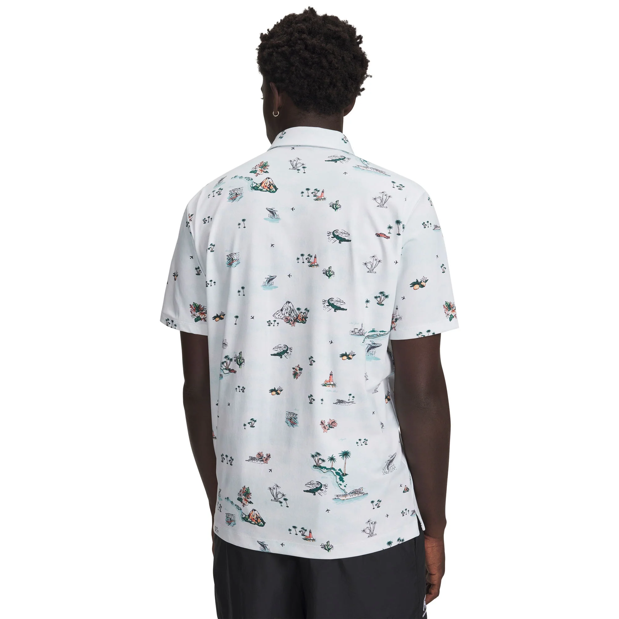 UA ArmourDry Golf Trip Printed Polo Shirt - Image 2