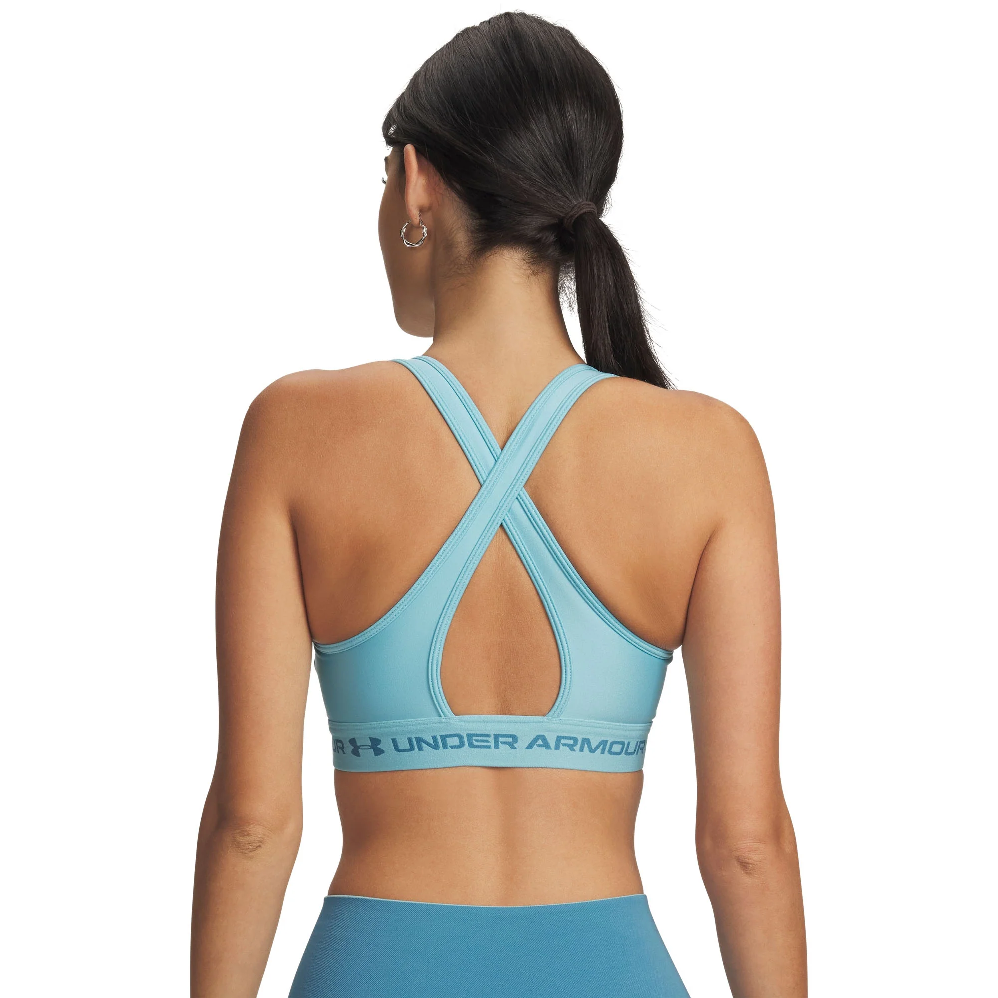 UA Mid Crossback Sports Bra - Image 2