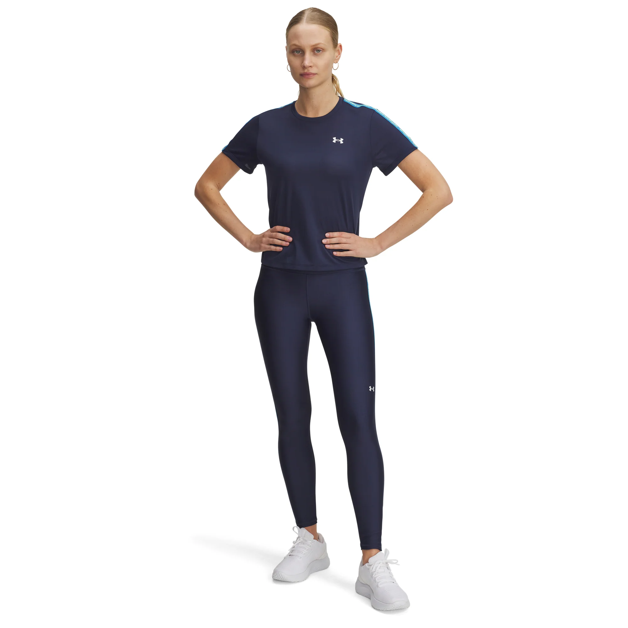 UA Tech Wordmark Tape Leggings Womens - Image 4