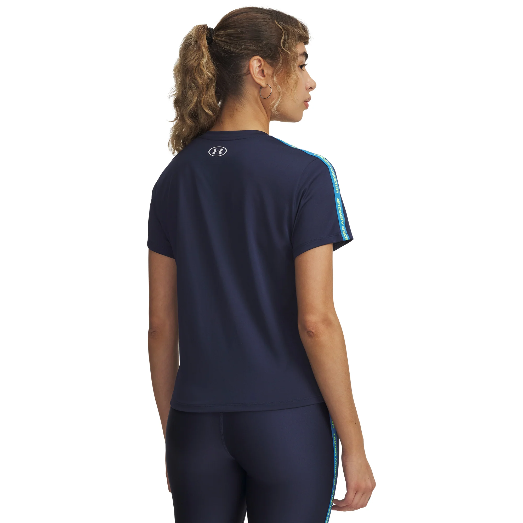 UA Tech Short Sleeve Wordmark Tape Womens - Image 2