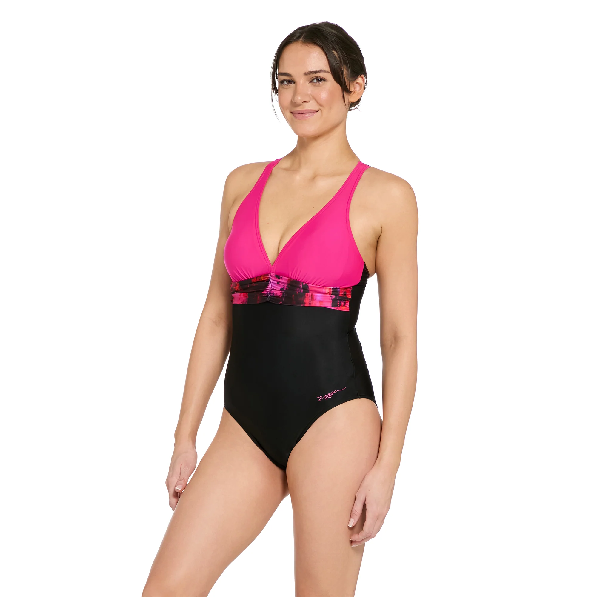 Inferno Panel Crossback Swimsuit Womens